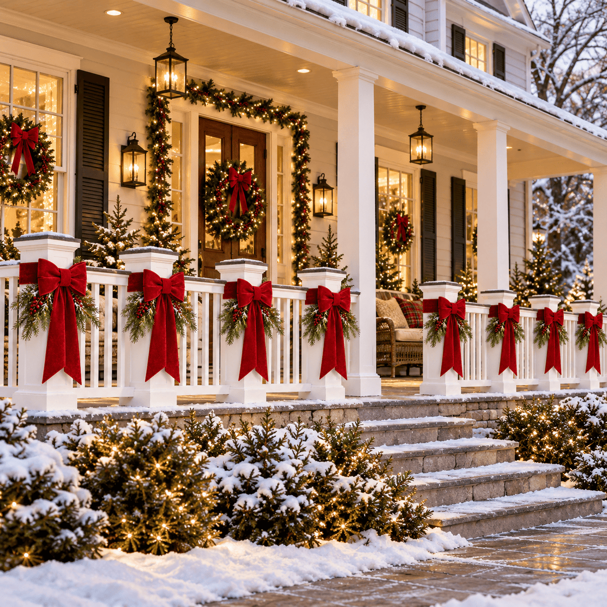 ❤️🏡Christmas Porch Bow Decorations