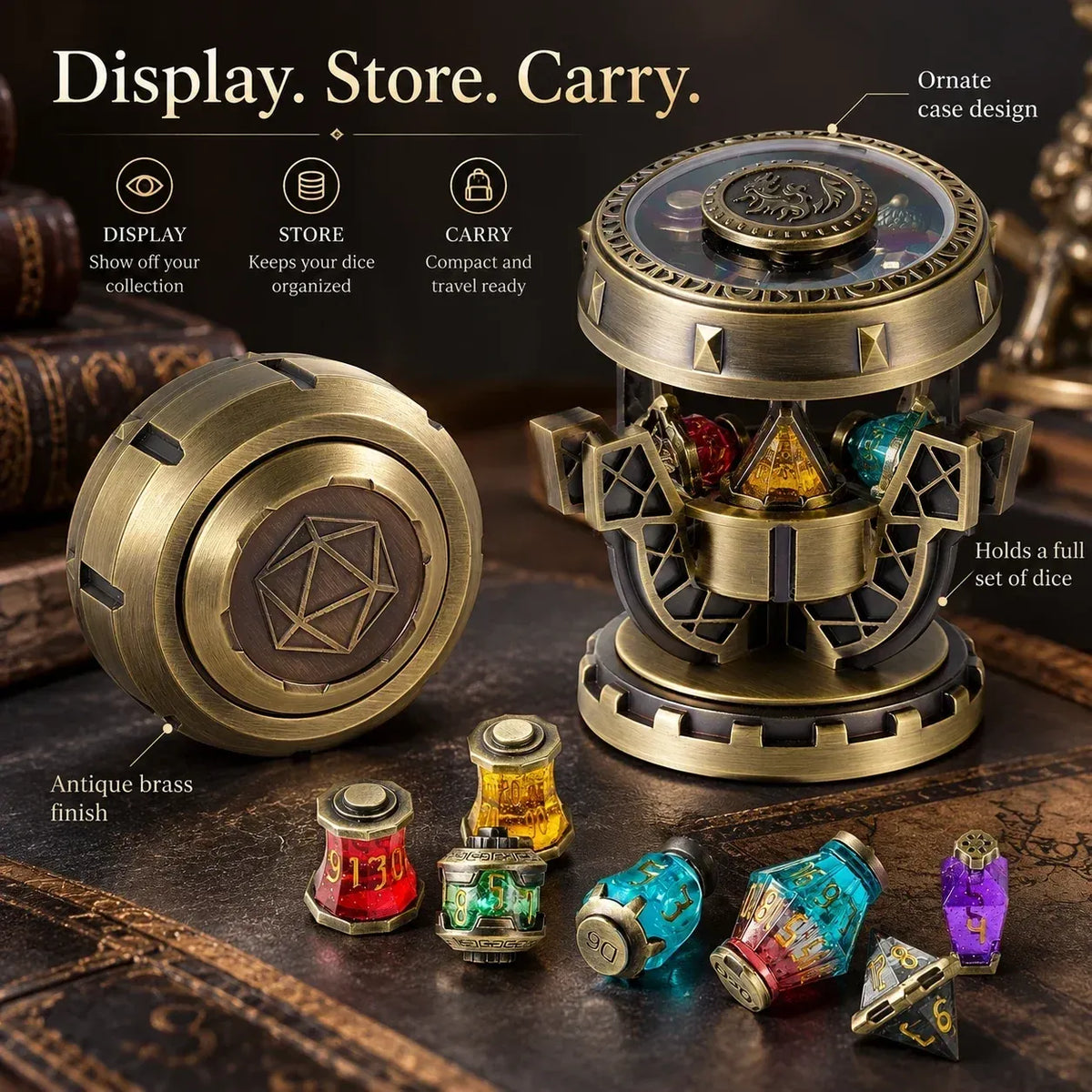 🎲🐉2026 DND Dice Set Alchemist’s Metallic Elixir Metal Dice Set(✨Buy 2 Free Shipping)