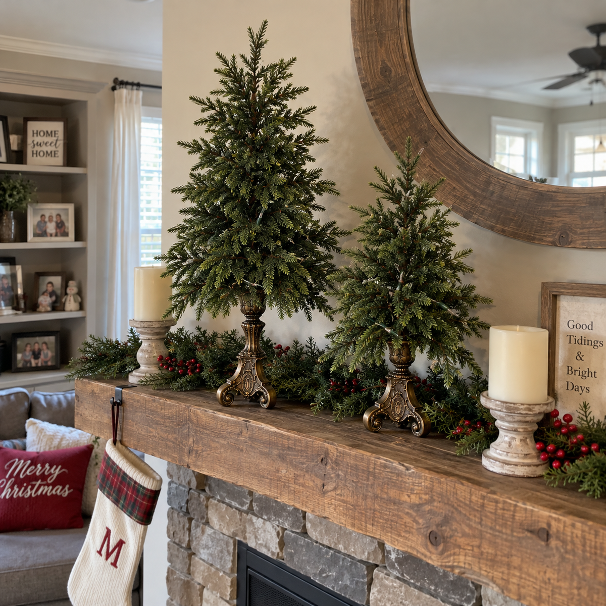 🎄 Vintage Christmas Forest | Tabletop Tree Collection
