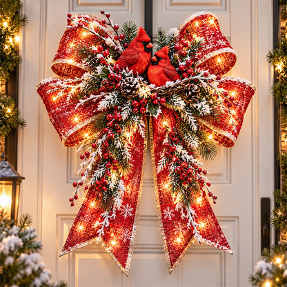 🎀✨ Bow of Christmas Light | Glowing Holiday Door Decor