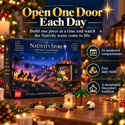 ✝️🧱 24-Day Buildable Nativity Advent Calendar – Build the Christmas Story