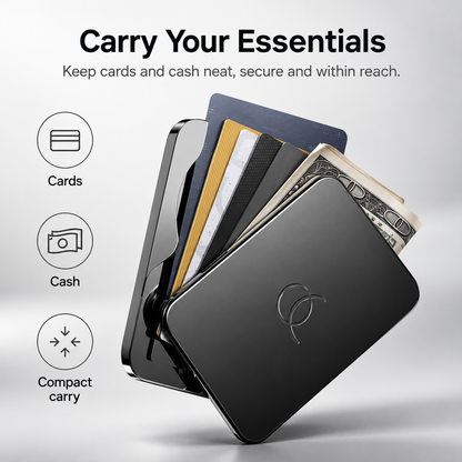 🧲 Snap. Slide. Go. | Slim Metal MagSafe Wallet with Quick Card Access ⚡