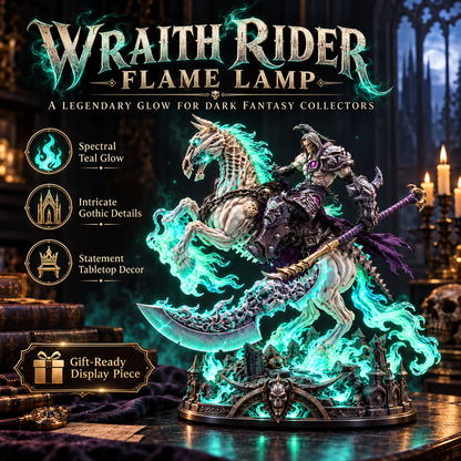 💀🔥 Wraithfire Horseman™ | Gothic Undead Knight Collector Lamp