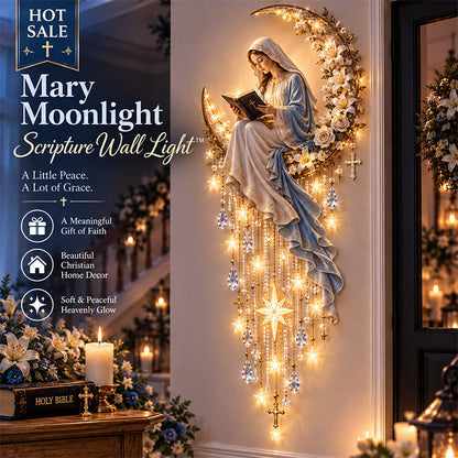 🌙🙏 Moonlit Grace™ | Jesus & Mary Faith-Inspired Wall Light