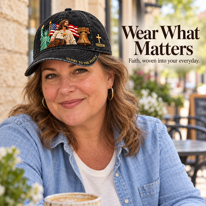 🇺🇸✝️ Faith & Freedom Heritage Cap – Embroidered American Hat