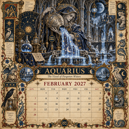 🔮✨ 2027 Celestial Grimoire Calendar | 12 Signs, 12 Forbidden Chapters