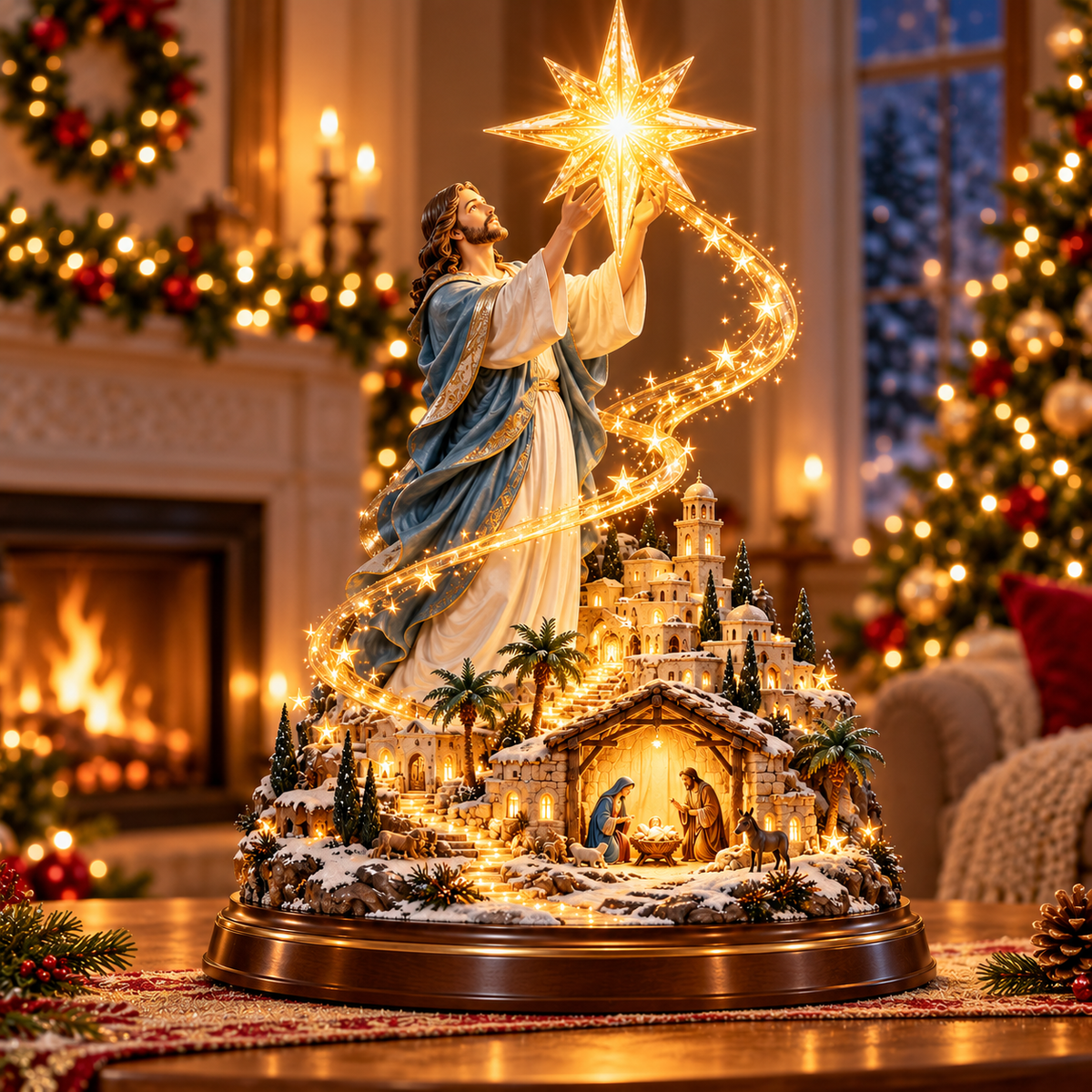 ⭐✨ Star of Hope™ Bethlehem Nativity – Illuminated Jesus Christmas Scene