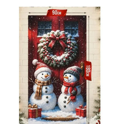 ✨⏳Only $12.99 Last Day Promotion🎄Christmas Santa Door Cover - Front Door Banner Decoration for Winter Holiday Supply✨