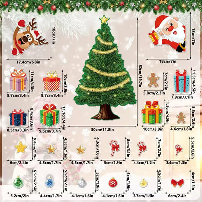 ⏳ Last Day 49% OFF – 🎅 Build Christmas on the Fridge | Reusable Magnetic Tree Set