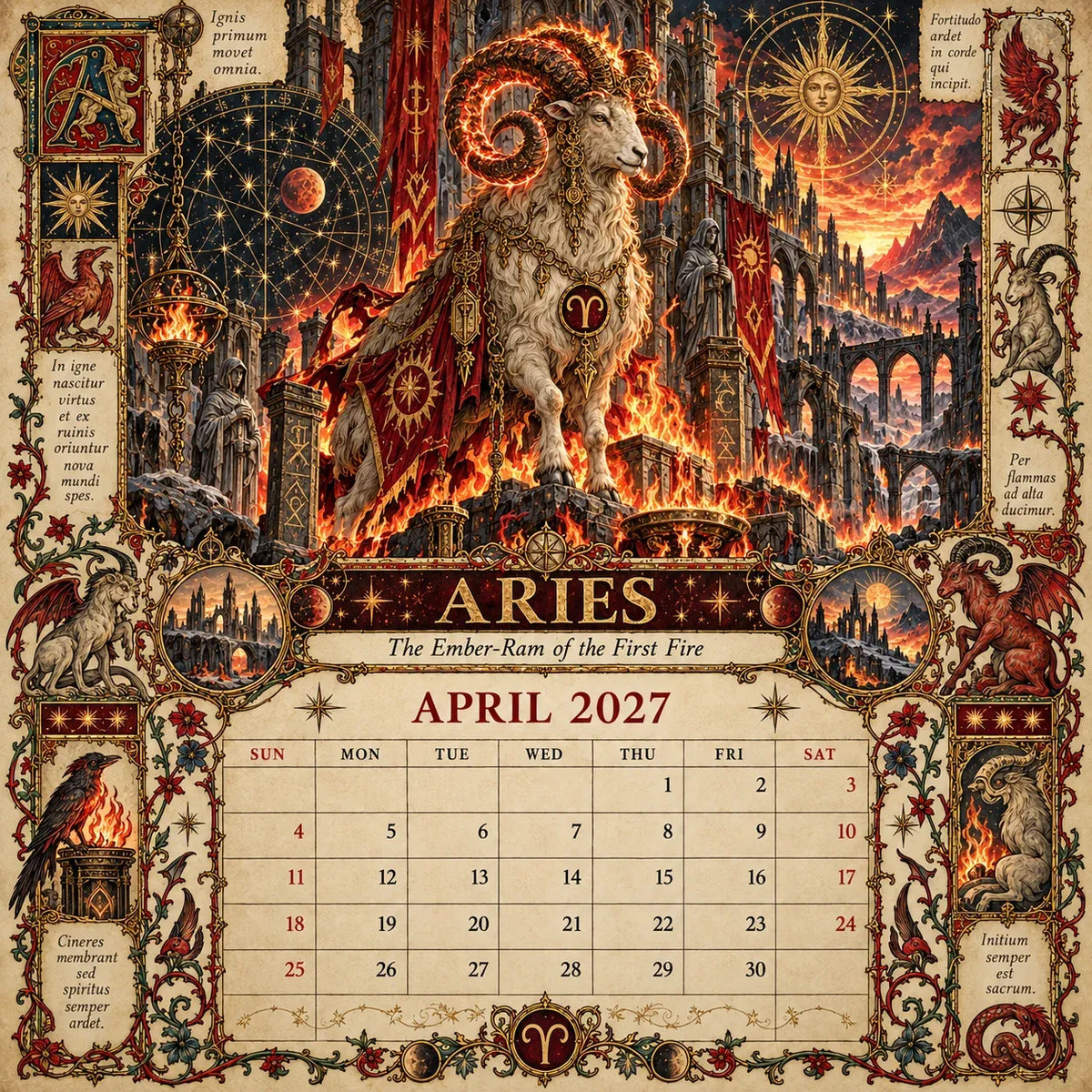 🔮 2027 Zodiac Grimoire | 12 Months of Mystical Art ✨