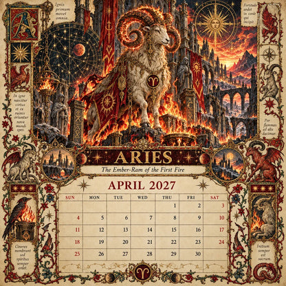 🔮 2027 Zodiac Grimoire | 12 Months of Mystical Art ✨