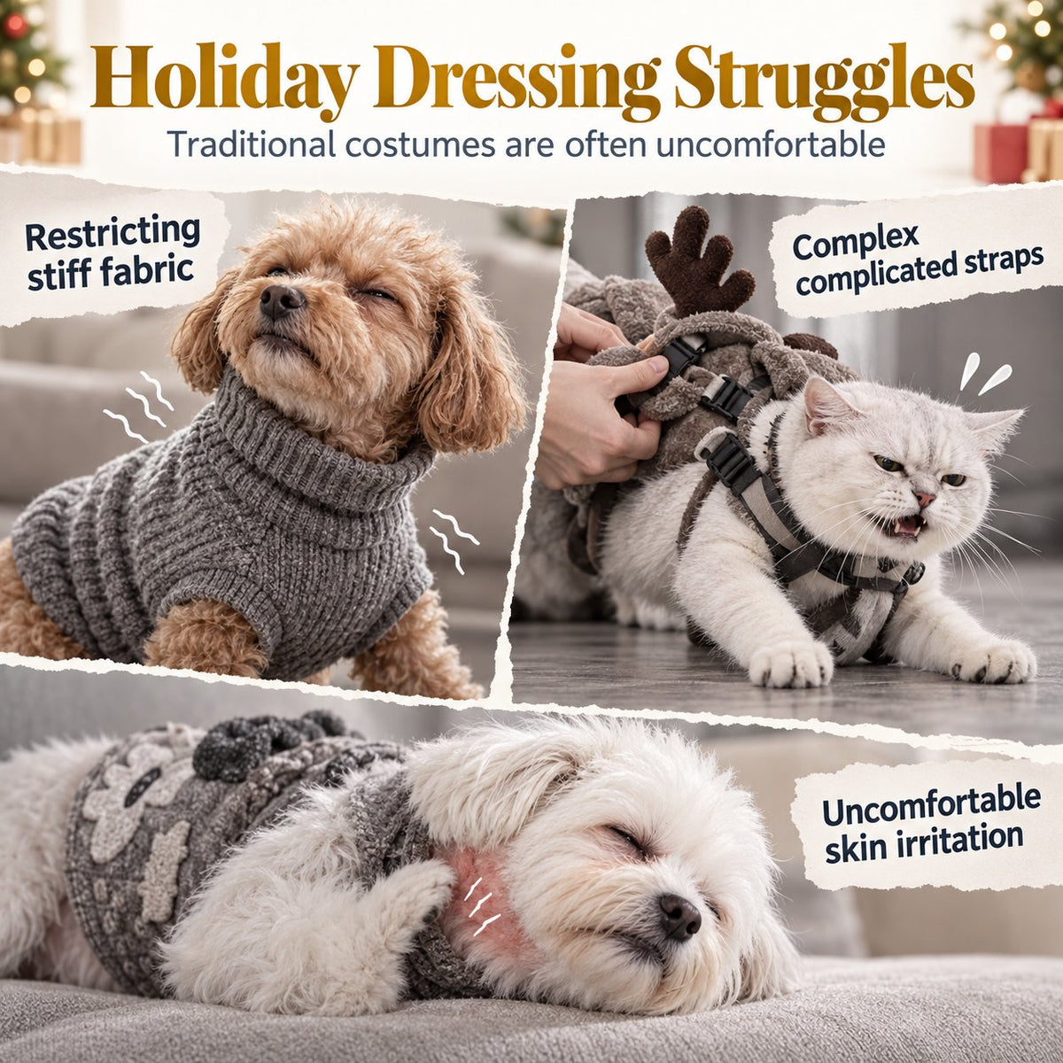 🐶✨ Festive Tree Pet Cape – Cute Christmas Costume for Dogs & Cats