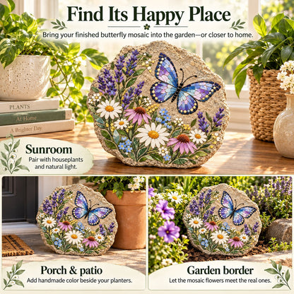 🦋 Piece by Piece, Watch It Bloom | Butterfly Wildflower Mosaic Kit