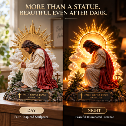🙏🤍 Faith & Stillness™ | Illuminated Jesus Prayer Figurine