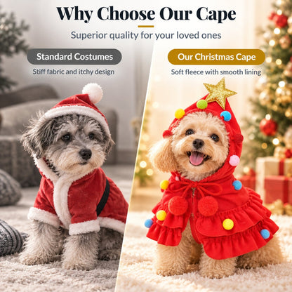 🐶✨ Festive Tree Pet Cape – Cute Christmas Costume for Dogs & Cats
