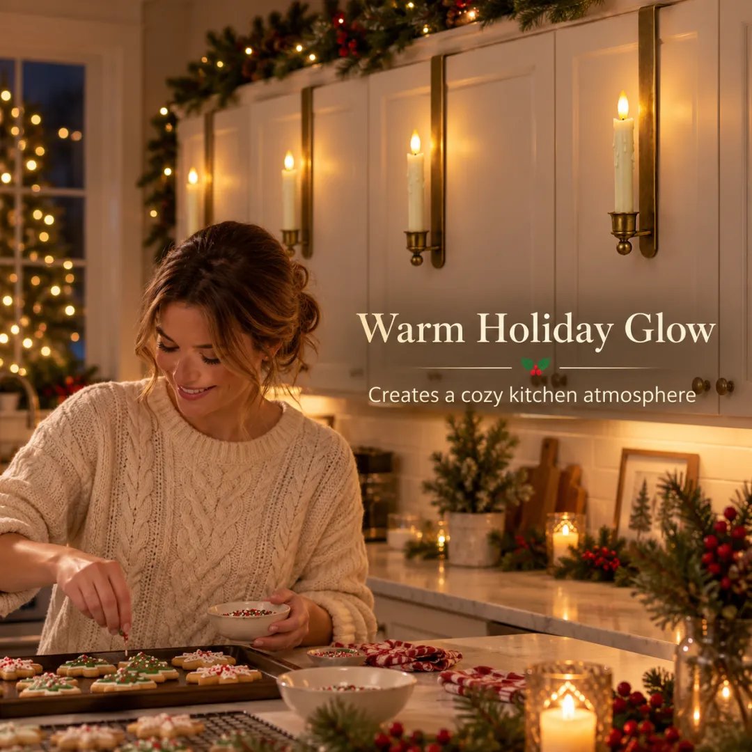 🕯️✨ BrassGlow Trio™ | 3-Pack Vintage Cabinet Candles with Remote