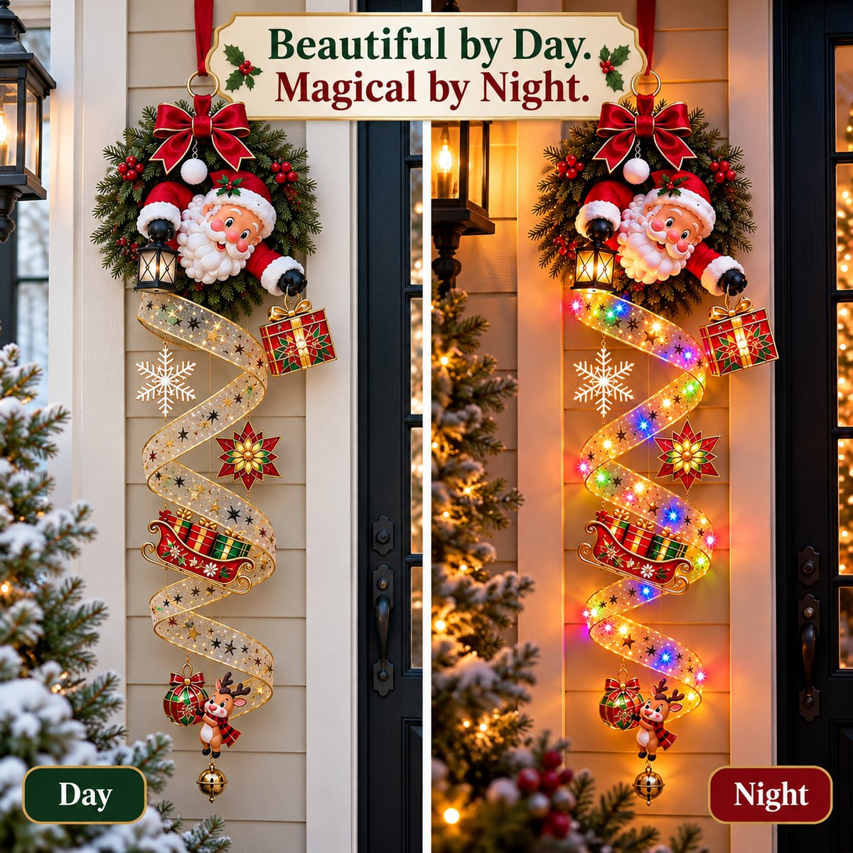 🎄✨ Noel Glasslight™ | Stained-Glass Christmas Door Hanging Decor
