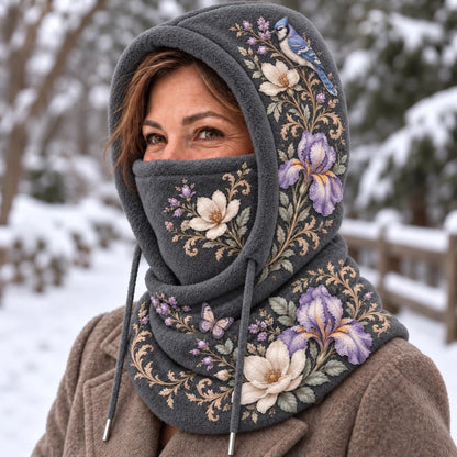 🌸 Cozy Bloom Hood | Hat, Face Cover & Neck Warmer