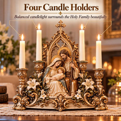 🖤✝️ Sacred Gothic Family™ | Holy Family Four-Candle Holder