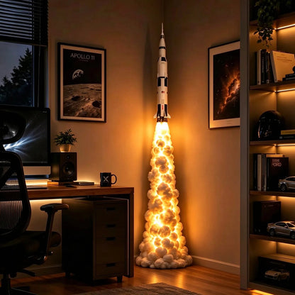 🚀✨ Countdown to Dreamland™ – Rocket Launch Cloud LED Floor Lamp