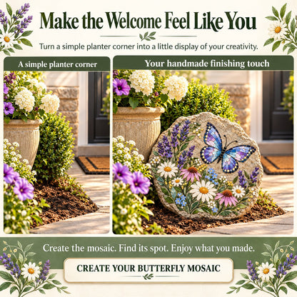 🦋 Piece by Piece, Watch It Bloom | Butterfly Wildflower Mosaic Kit