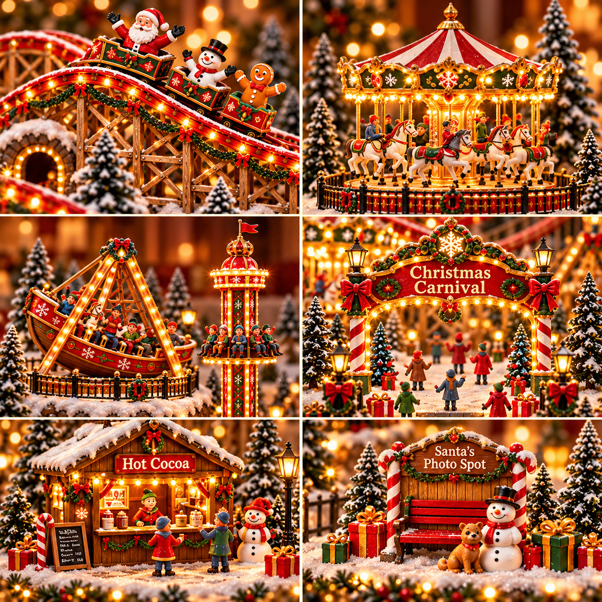 🔥Last Day 50%🎢🎄 Christmas Carnival Village™ | Animated Lighted Holiday Scene