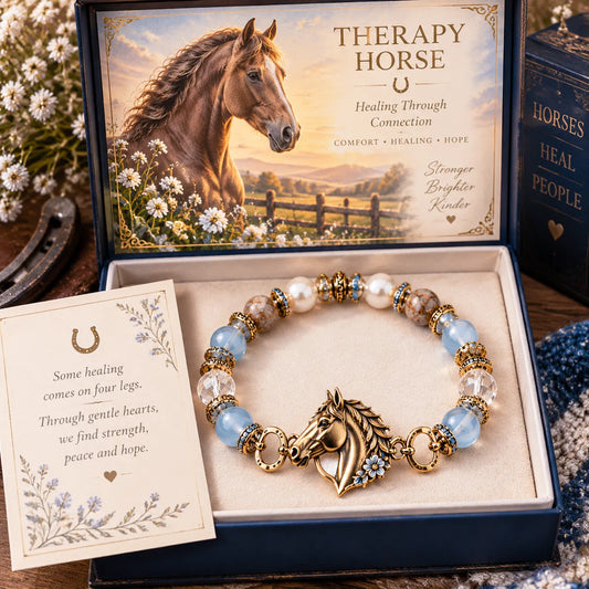 🐴 Healing Bond™ | Therapy Horse Heart Bracelet 🤍