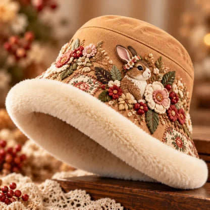 🌸 Winter Garden™ | Cozy Plush-Lined Bucket Hat