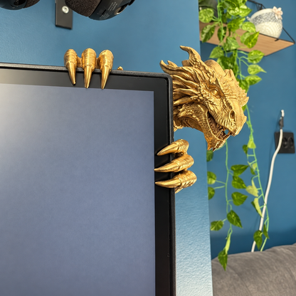 🐉 Perched Above Your Game | Fantasy Dragon Screen Figurine