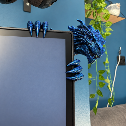 🐉 Perched Above Your Game | Fantasy Dragon Screen Figurine