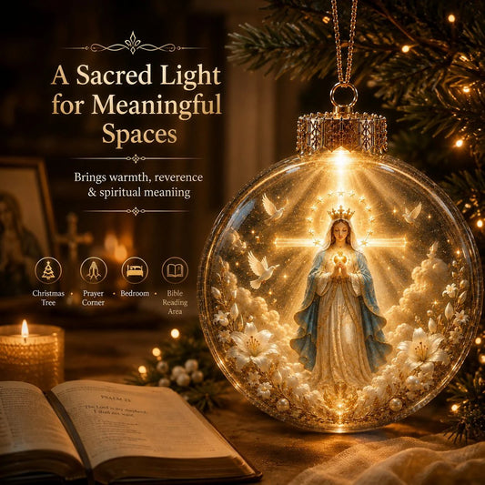 ✝️ Sacred Light™ 3D Christian Ornament Collection | 8 Illuminated Faith Designs ✨