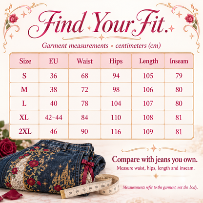 🎀🌹 "Fairytale Romance" Women’s Flared Jeans