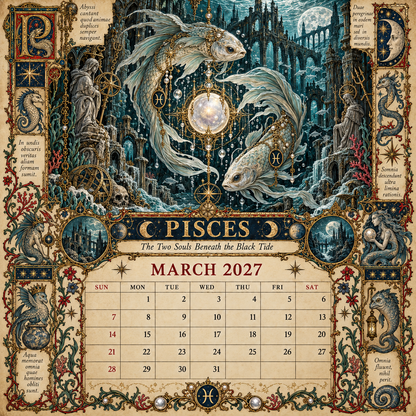 🔮✨ 2027 Celestial Grimoire Calendar | 12 Signs, 12 Forbidden Chapters
