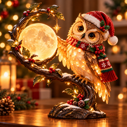 🎄✨ Moonkeeper Owl™ | Lighted Christmas Owl Decor