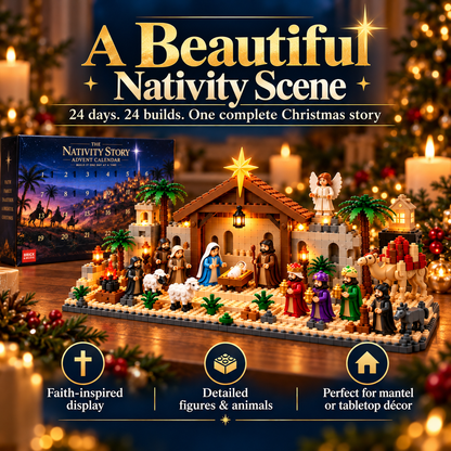 ✝️🧱 24-Day Buildable Nativity Advent Calendar – Build the Christmas Story