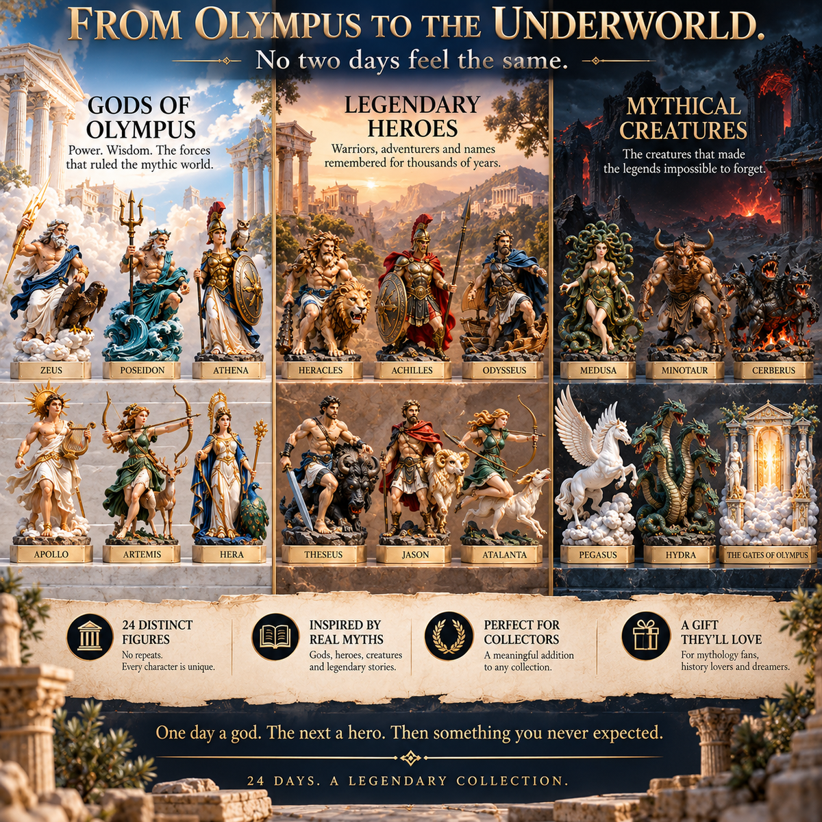 ⚡🏛️ Legends of Olympus | 24 Days of Gods, Heroes & Beasts