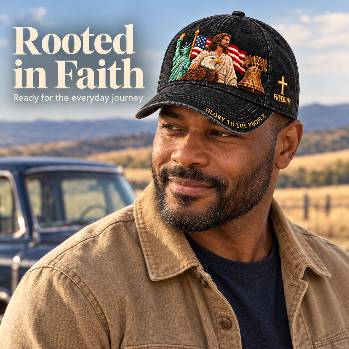 🇺🇸✝️ Faith & Freedom Heritage Cap – Embroidered American Hat