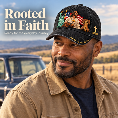 🇺🇸✝️ Faith & Freedom Heritage Cap – Embroidered American Hat