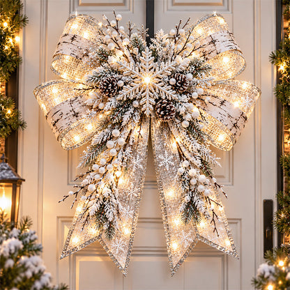 🎀✨ Bow of Christmas Light | Glowing Holiday Door Decor
