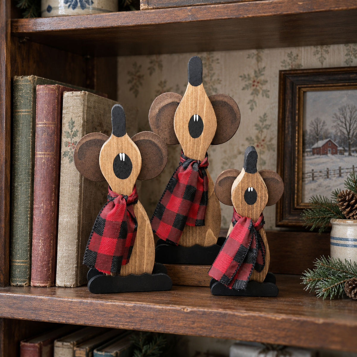 🎄 Christmas Eve Mouse Choir™ – Cozy Caroling Mice Christmas Figurine Set