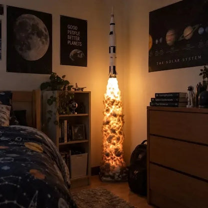 🚀✨ Countdown to Dreamland™ – Rocket Launch Cloud LED Floor Lamp
