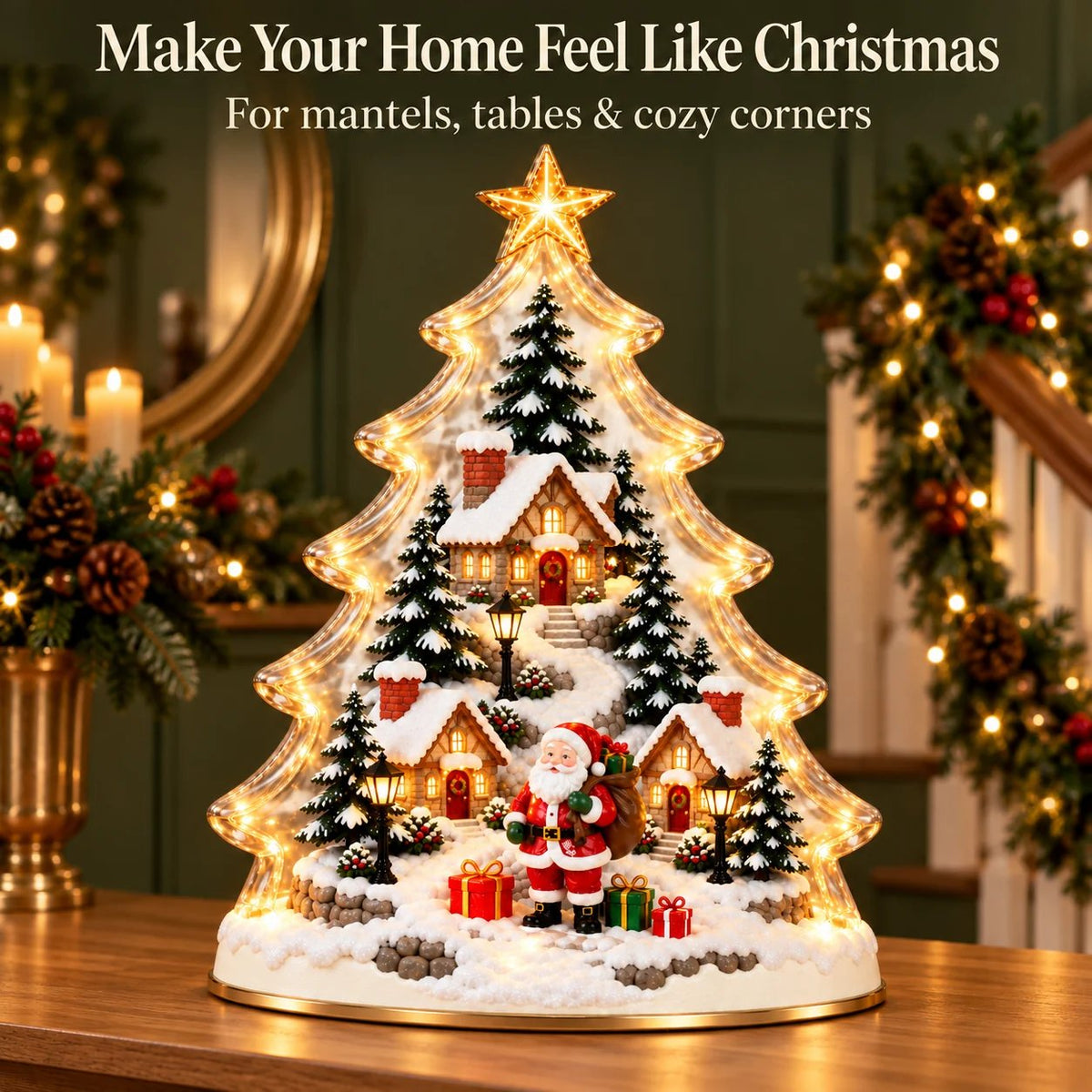 🎄 Christmas Within a Tree ✨ A Glowing Little World of Holiday Magic
