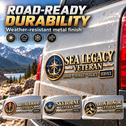 🎖️ Veteran Legacy | 3D Metal Auto Emblem Collection
