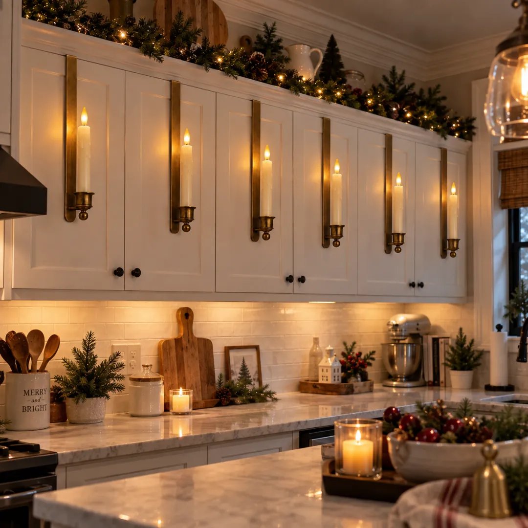 🕯️✨ BrassGlow Trio™ | 3-Pack Vintage Cabinet Candles with Remote