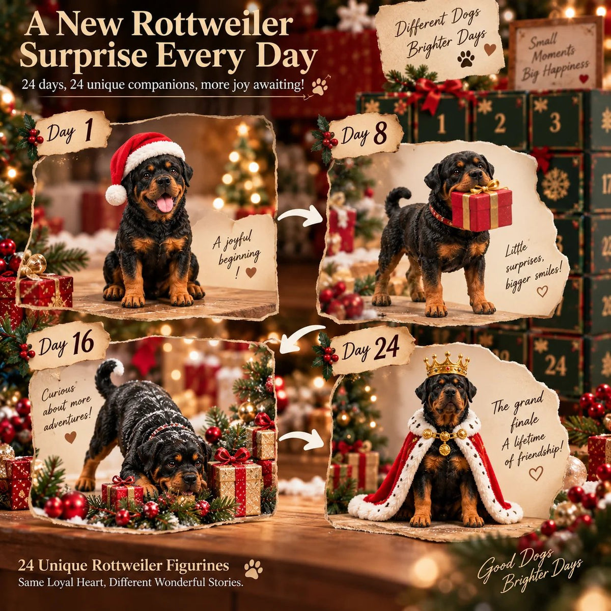 🎄 24 Rottweilers. One Christmas Countdown.