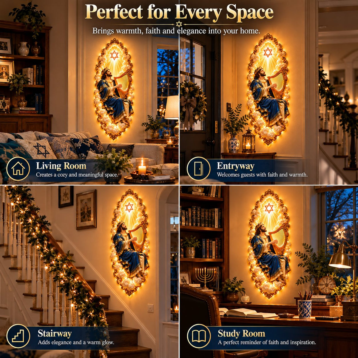 ✨🕎 Light of Heritage – High Priest Inspired Jewish Wall Art