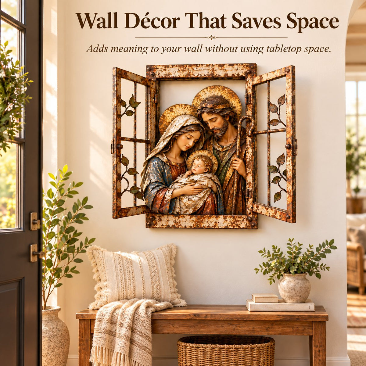 ✝️🪟 Bethlehem Window™ | Holy Family Christmas Wall Decor