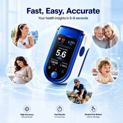 ⚕️✨ VitalTrack 12™ | 12-in-1 Needle-Free Wellness Trend Monitor