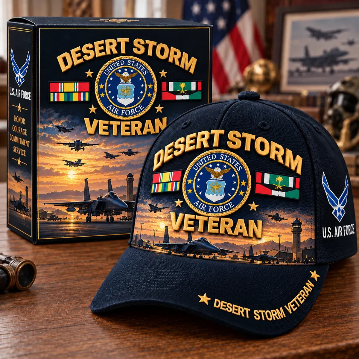 🎖️ Desert Storm 35th Anniversary Veteran Cap | Honoring Your Service & Pride 1991–2026