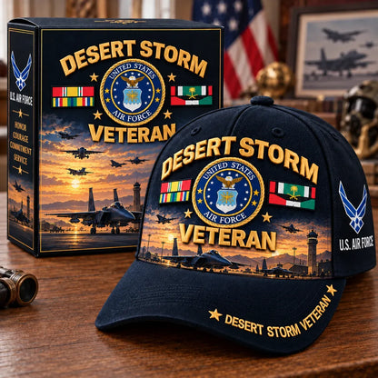 🎖️ Desert Storm 35th Anniversary Veteran Cap | Honoring Your Service & Pride 1991–2026